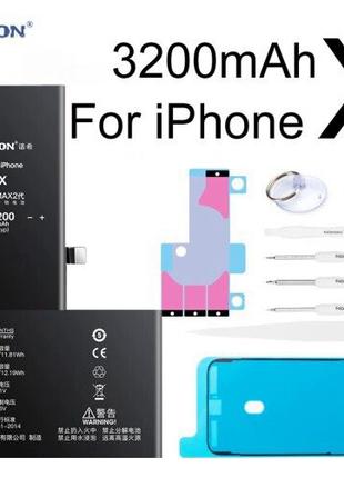 Аккумулятор NOHON Apple iPhone X 3200mAh батарея гарантия инст...