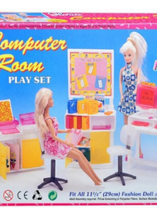 Мебель для кукол Барби Gloria Компьютерный класс