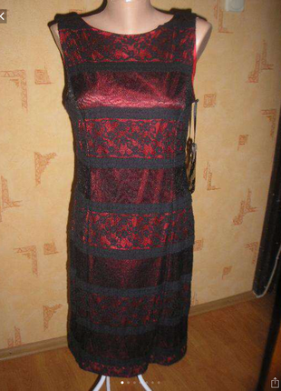 Шикарное нарядное платье черно красное Турция exelosion