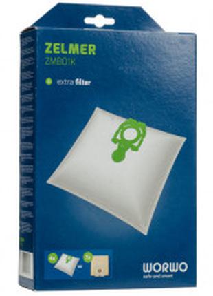 Набір мішків пилососа Zelmer 49.4100 ZVCA200B ZVC412 1600.0 Зельм