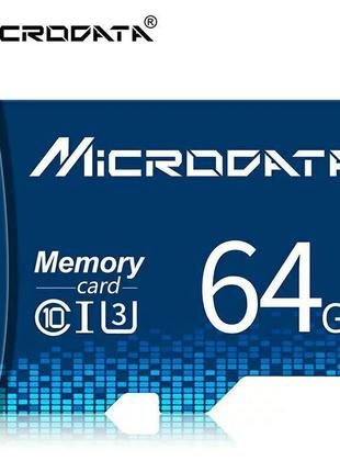 Карта памяти Microdata micro SD 64 Gb class 10  высокоскоростная