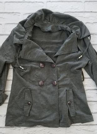 Курточка жіноча, піджак сірого кольору весна/осінь, жакет осінній