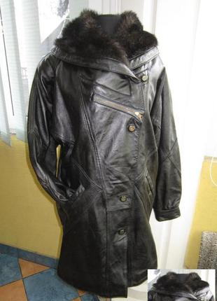 Стильная женская кожаная куртка - косуха с капюшоном. лот 312