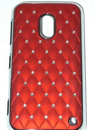 Чехол NN для Nokia 620 Lumia red звездное небо 0401