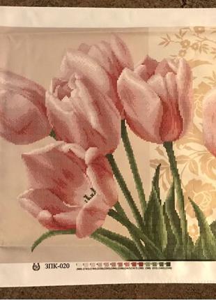 Схема для вишивки бісером "Тюльпани рожеві"