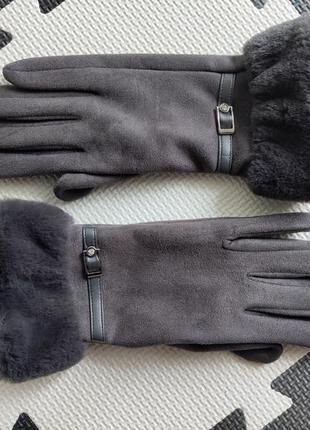 Замшевые перчатки, 7 размер