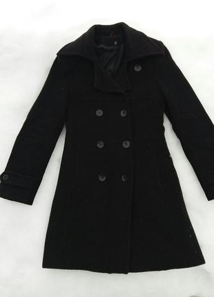 Пальто стильне чорне демісезонне куртка