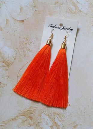 Sale длинные сережки кисточки, больше 10 см