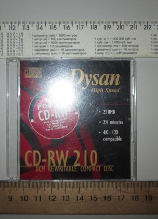 CD-RW 210 MB маленький 8 см..