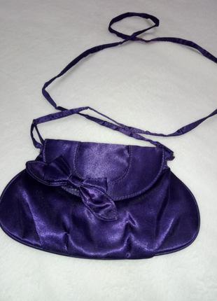Текстильная атласная сумка сумочка