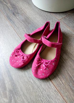 Розовые балетки тапочки туфли текстиль new look