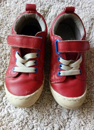 Красные кожаные кроссовки ботинки кеды кожа от marks & spencer