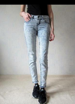 Голубые узкие джинсы стрейч брюки штаны варенки  от miss e-vie
