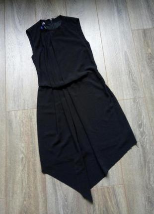 Imperial итальянское черное платье сарафан ассиметрия складки ...