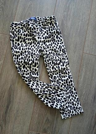 Place jeggings джинсы узкачи леопард черные белые