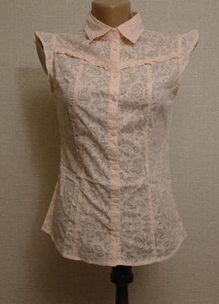 Блузка из хлопка oodji р. 34 (рубашка,кофта)