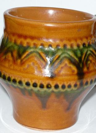 Чашка советская глиняная ссср высота 7,5 см винтаж