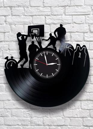 "баскетбол" - настенные часы из виниловых пластинок. уникальны...