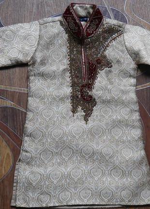 Индийский восточный костюм одежда для мальчиков курта сари