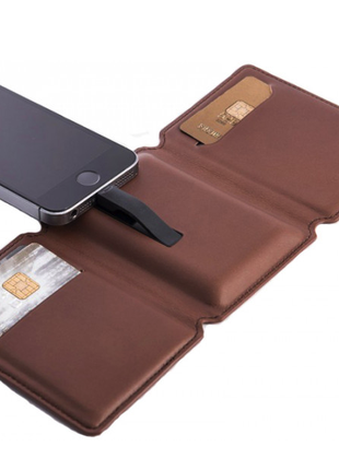 Чехол+Батарея Apple IPhone Seyvr Leather Wallet + Lightning Brown