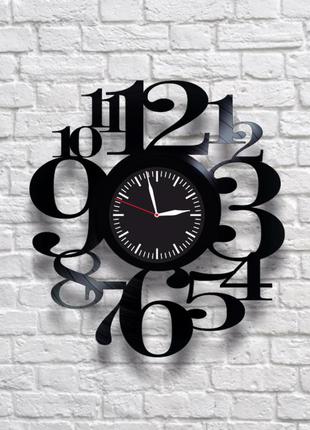 "цифры" - настенные часы из виниловых пластинок. уникальный по...