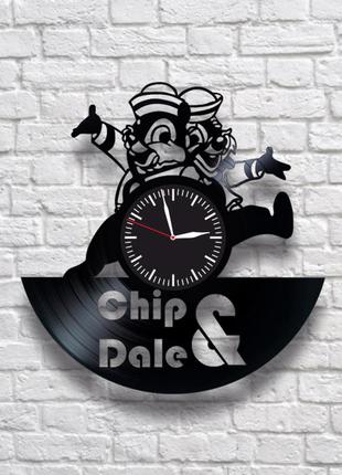 "chip & dale" - настенные часы из виниловых пластинок. уникаль...
