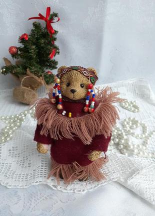 Shudehill giftware bear мишка индеец статуэтка винтаж медведь