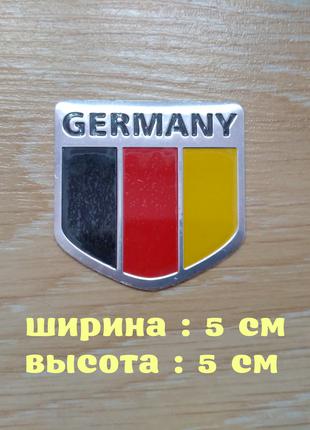 Наклейка на авто Флаг Германии алюминиевая