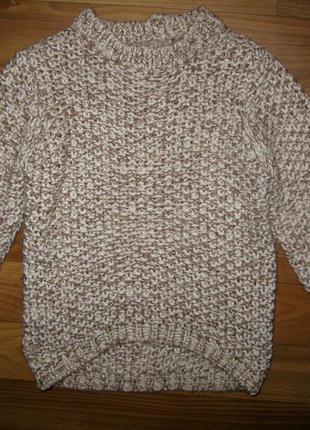 Стильный свитер крупной вязки y.d. на 18-24 мес