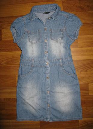 Стильное джинсовое платье george на 6-7 лет
