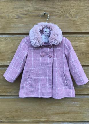 Пальтечко на дівчинку 1-2 роки,пальто next , рожеве пальто в к...