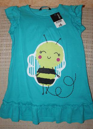 Новое платье с пчелкой  для девочке 2-4 года от george, англия
