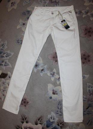 Новые белые джинсы талия 82см, w30, l34 от replay