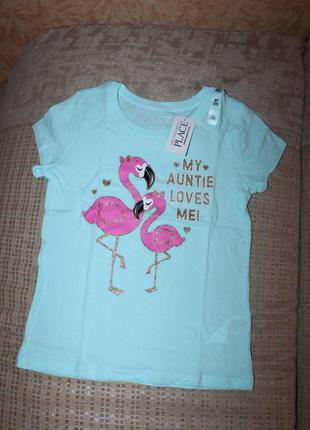 Новая футболка девочке 4 и 5 лет от children's place, сша
