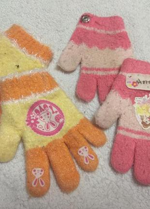 Детские перчатки для девочки 2-3годика
