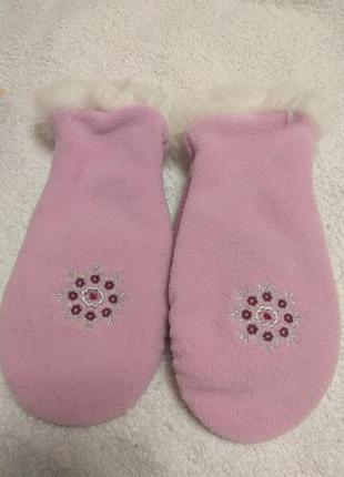 H&m флісові рукавички для дівчинки 3-5 років