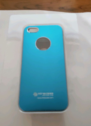 Чехол-Накладка Miracase Veins Slim IPhone 5/5S-голуб/метал