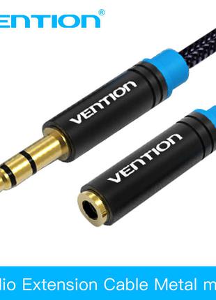 Прочный фирменный 3,5 мм аудио кабель удлинитель Vention на 50 см