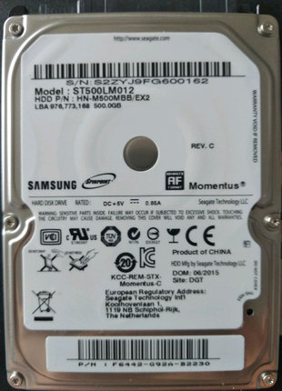 Жорсткий диск 500Gb Samsung
