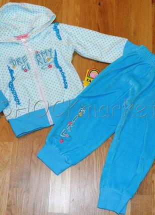 Дитячий костюм для дівчинки горошки р. 74-80