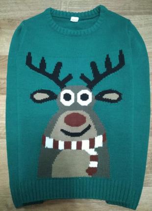Світиться новорічний светр різдвяний пуловер