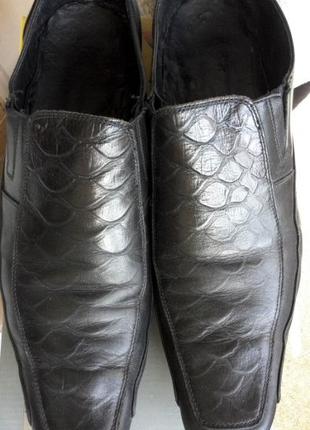 Кожаные туфли, мокасины, размер 45