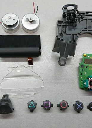 🔥Джойстик PS4 по запчастинах. Шлейф, кнопка, курки, тачпад, Вібр
