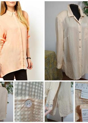 Фирменная, шёлковая, базовая, натуральная блуза туника, 100% шёлк