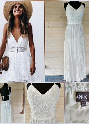Фирменное кружевное белое платье кружево очень стильное на люб...