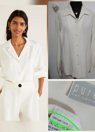 100% шёлк фирменная базовая шёлковая блуза натуральний шовк
