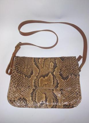 Кожа питона сумка кросс боди натуральная рептилия кожаная
