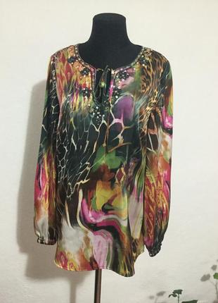 Фирменная 💯 натуральный шёлк шелковая блуза -silk