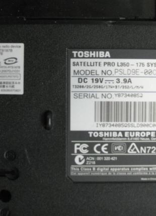 Низ корпуса ноутбука Toshiba Satellite L350-175