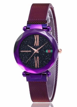 Годинник Sky Watch/годинник жіночий наручний колір фіолетовий